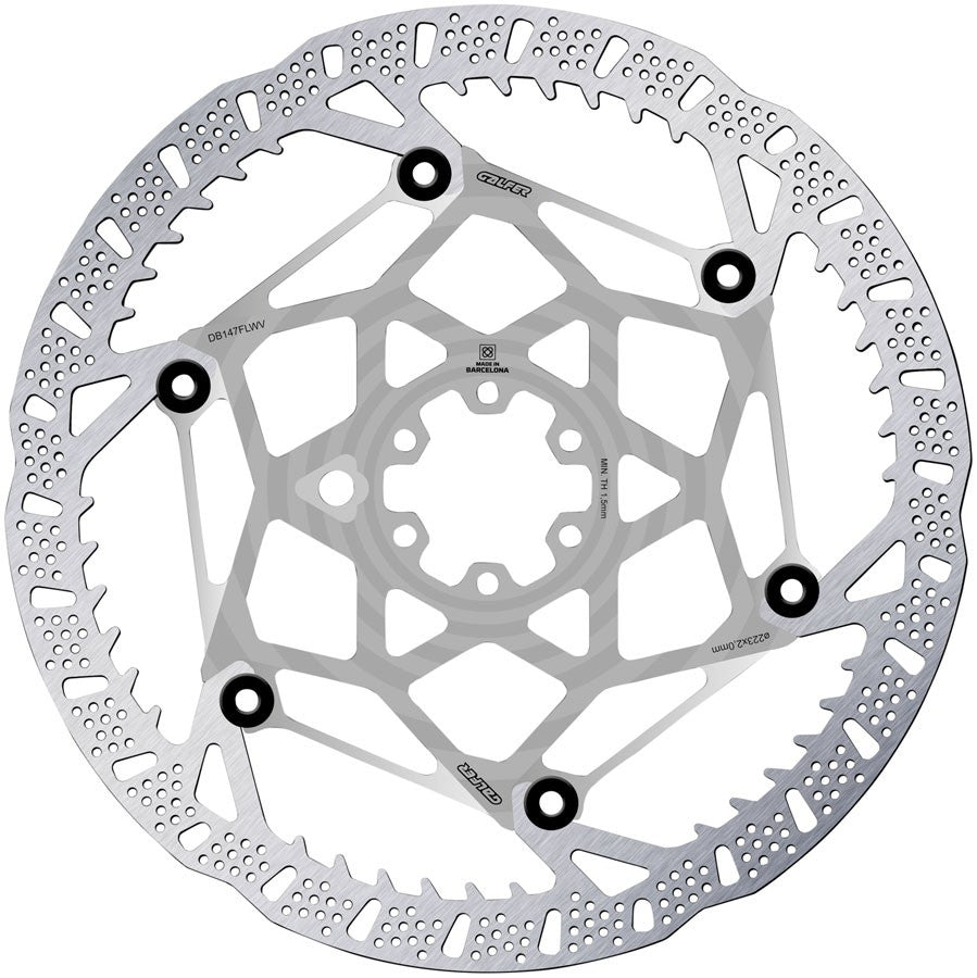 Galfer Shark Evo 223mm 2.0mm 6-Bolt Disc Brake Rotor Raw Aluminum 1