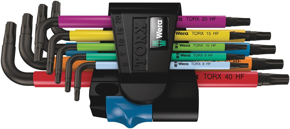 Wera 967/9 TX HF 1 L-Key Torx Wrench Set - 9 Piece, with Holder, Multicolor 1