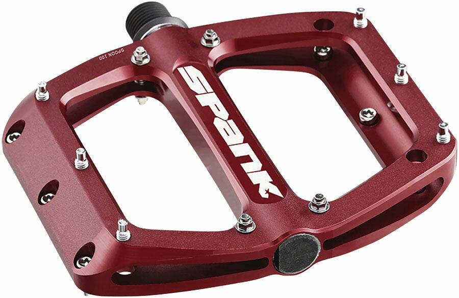 Spank Spoon 110 Pedals - Platform, Aluminum, 9/16", 110mm Wide, Red 1
