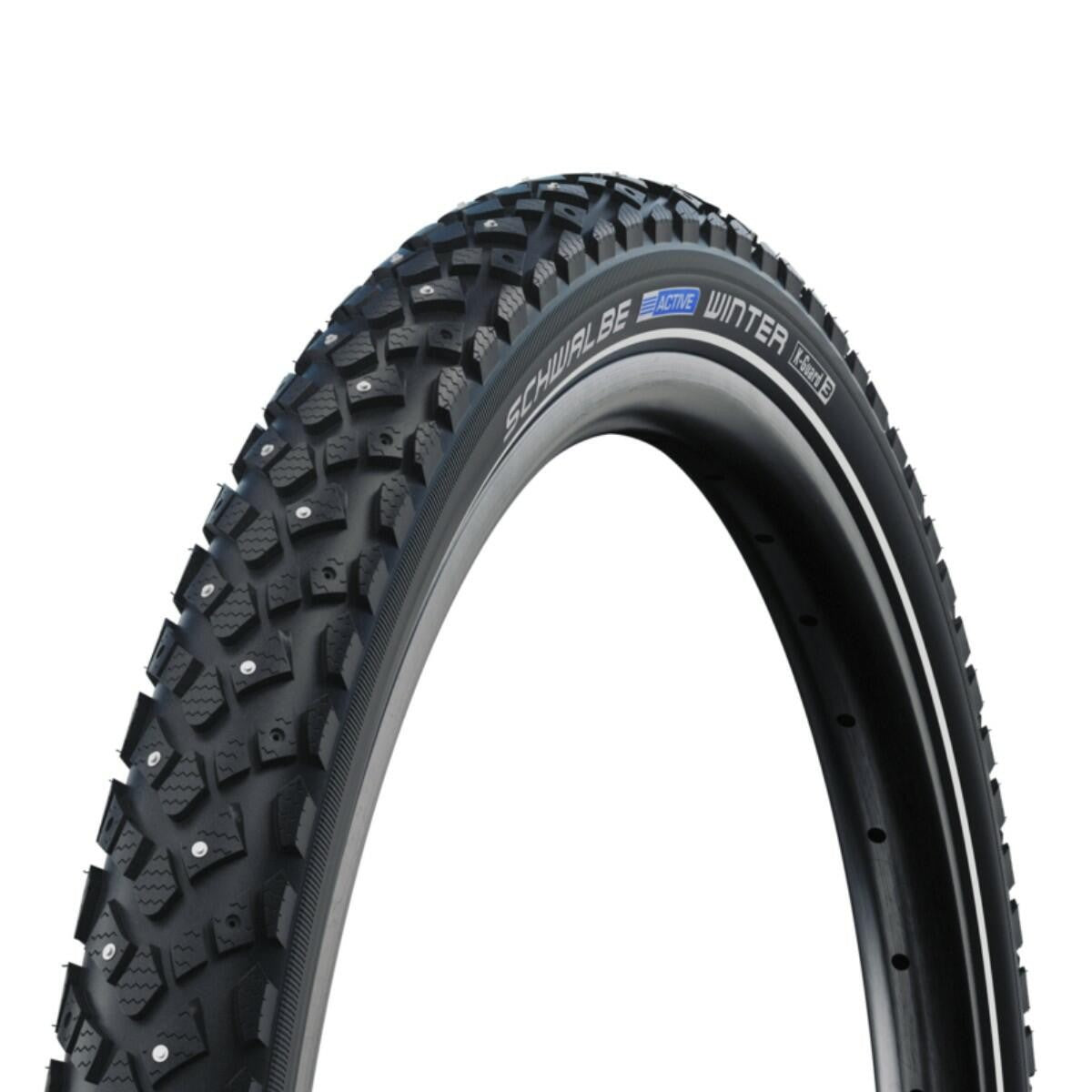 Schwalbe Winter Studded Tire 27.5 x 2.00 Clincher Black K-Guard Active Spike 1