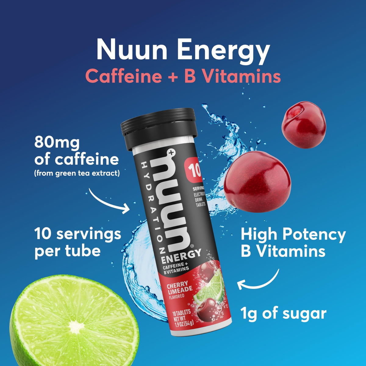 Nuun Energy Caffeine + B Vitamins, Electrolyte Hydration Tablets with Caffeine 2