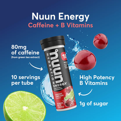 Nuun Energy Caffeine + B Vitamins, Electrolyte Hydration Tablets with Caffeine 2