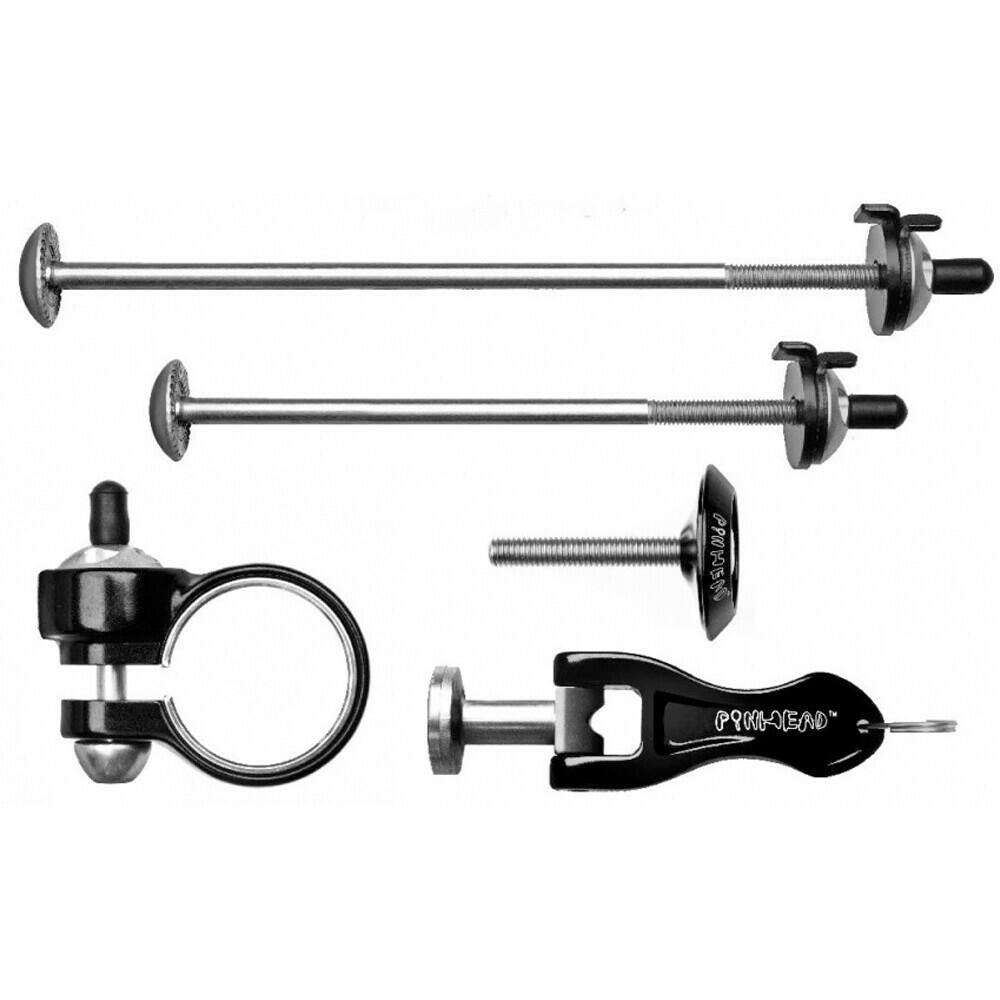 Pinhead Bicycle Locking 4-Pack Kit for QR Wheels / Stem / Seat Post Collar Clamp 1
