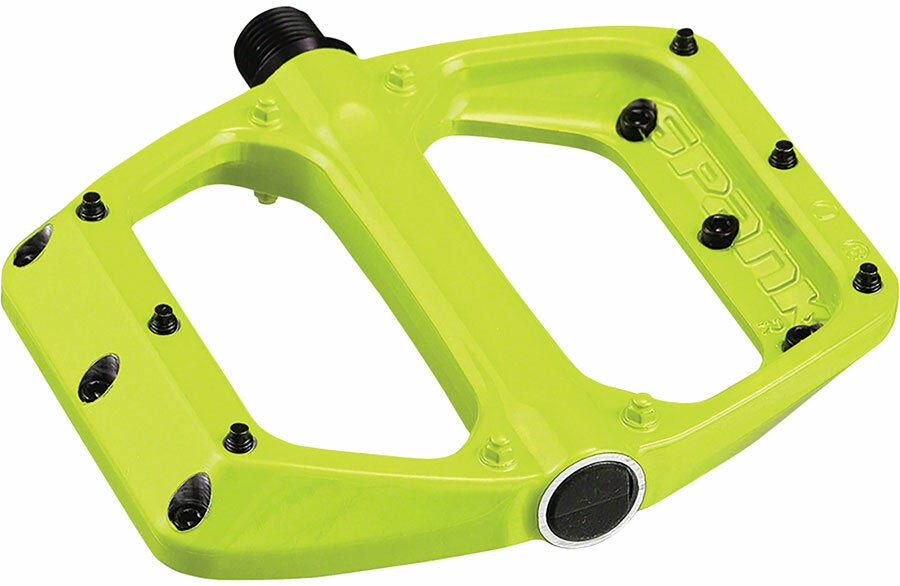 Spank Spoon DC Pedals - Platform, Aluminum, 9/16", Lime Green 1