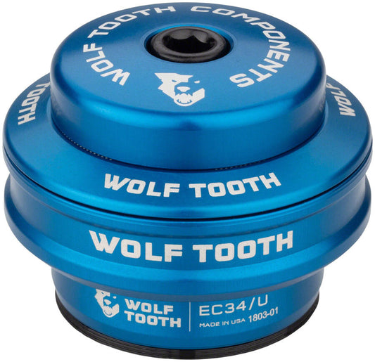 Wolf Tooth Components EC34/28.6 Upper Headset 16mm Stack Blue 1