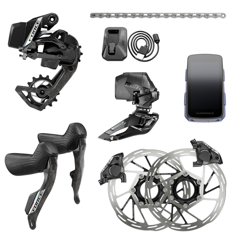 SRAM Force eTap AXS Road Groupset - 2x12-Speed, HRD Shift/Brake Levers, FM 1