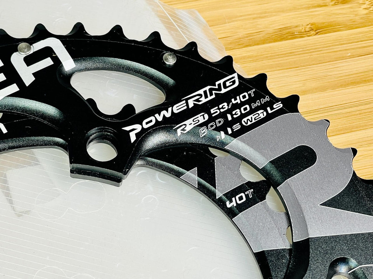 NOS RIDEA Power Ring Double Chainring Set 53/40t 130BCD 9-11s W2T LS 2