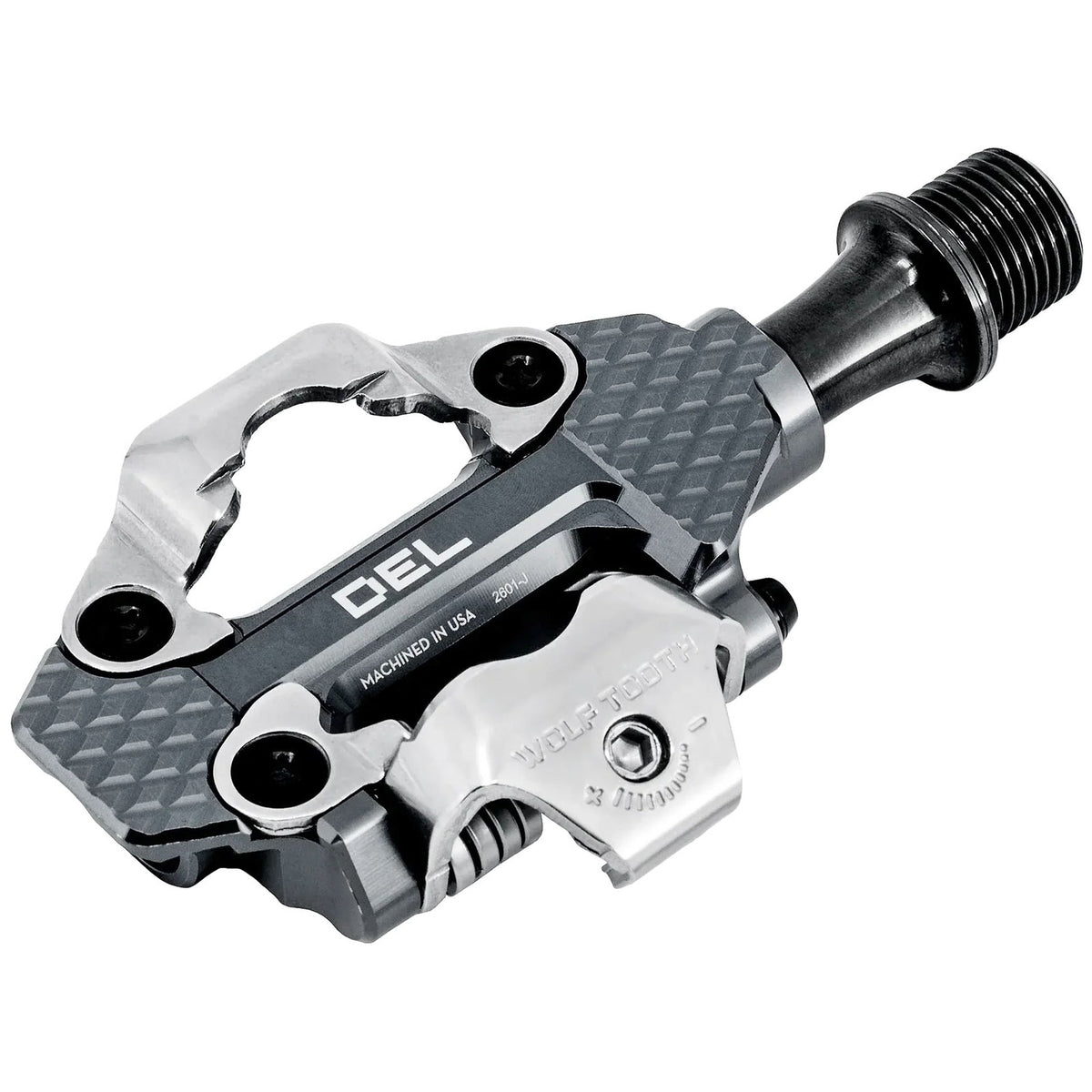 Wolf Tooth MK0 DEL Gravel Clipless Pedal Black 174g Aluminum Titanium Axle 1