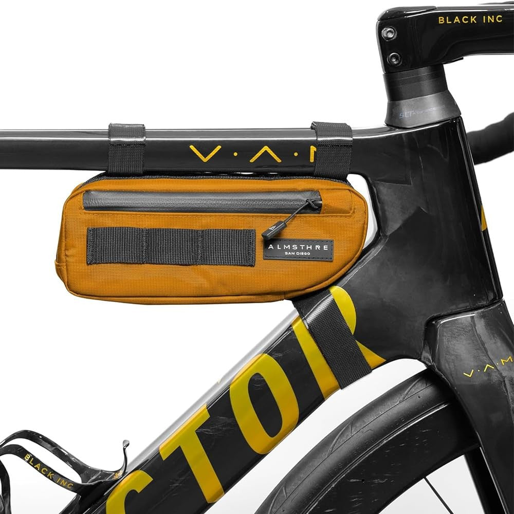 ALMSTHRE Compact Bike Frame Bag, Weather-Resistant, California Gold 1