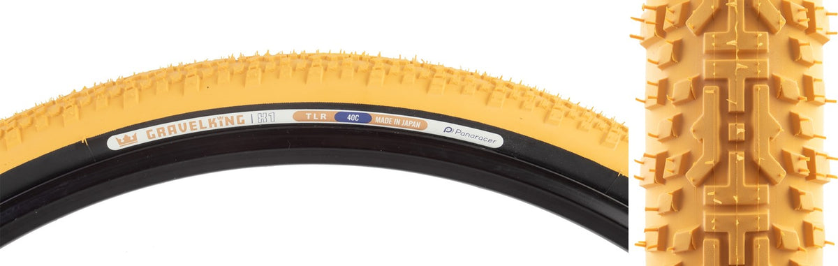 Panaracer GravelKing X1 TLR Tire 700x40c Tubeless, Folding, Honey Butter/Black 1
