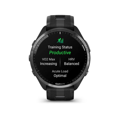 Garmin Forerunner 965 Running Smartwatch AMOLED Black/Powder Gray 010-02809-00 2