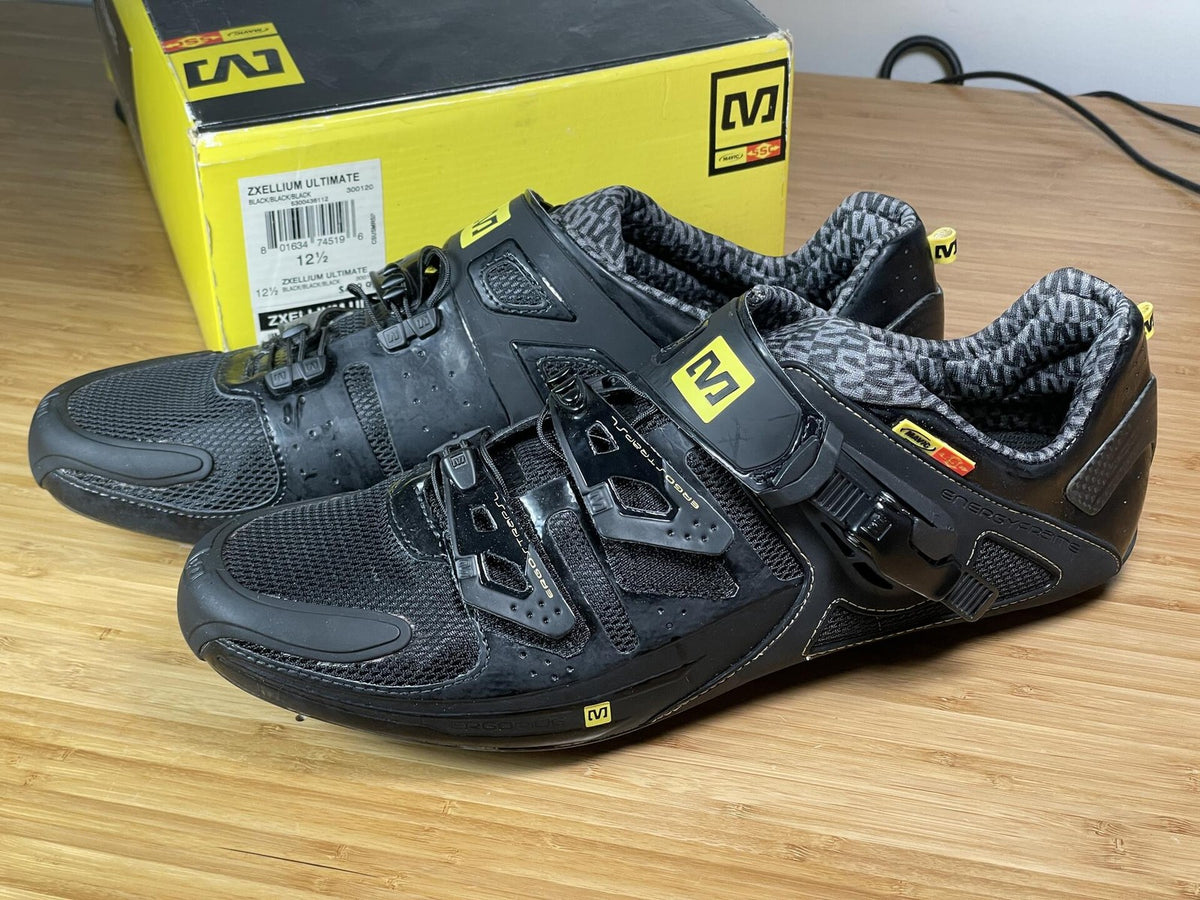 NOS Mavic SSC Zxellium Ultimate Road Bike Shoes 12.5 US 47-1/3 EU - BLACK 3