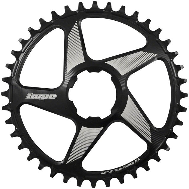 Hope RX Spiderless Chainring - 40t, Hope Direct Mount, Black 1