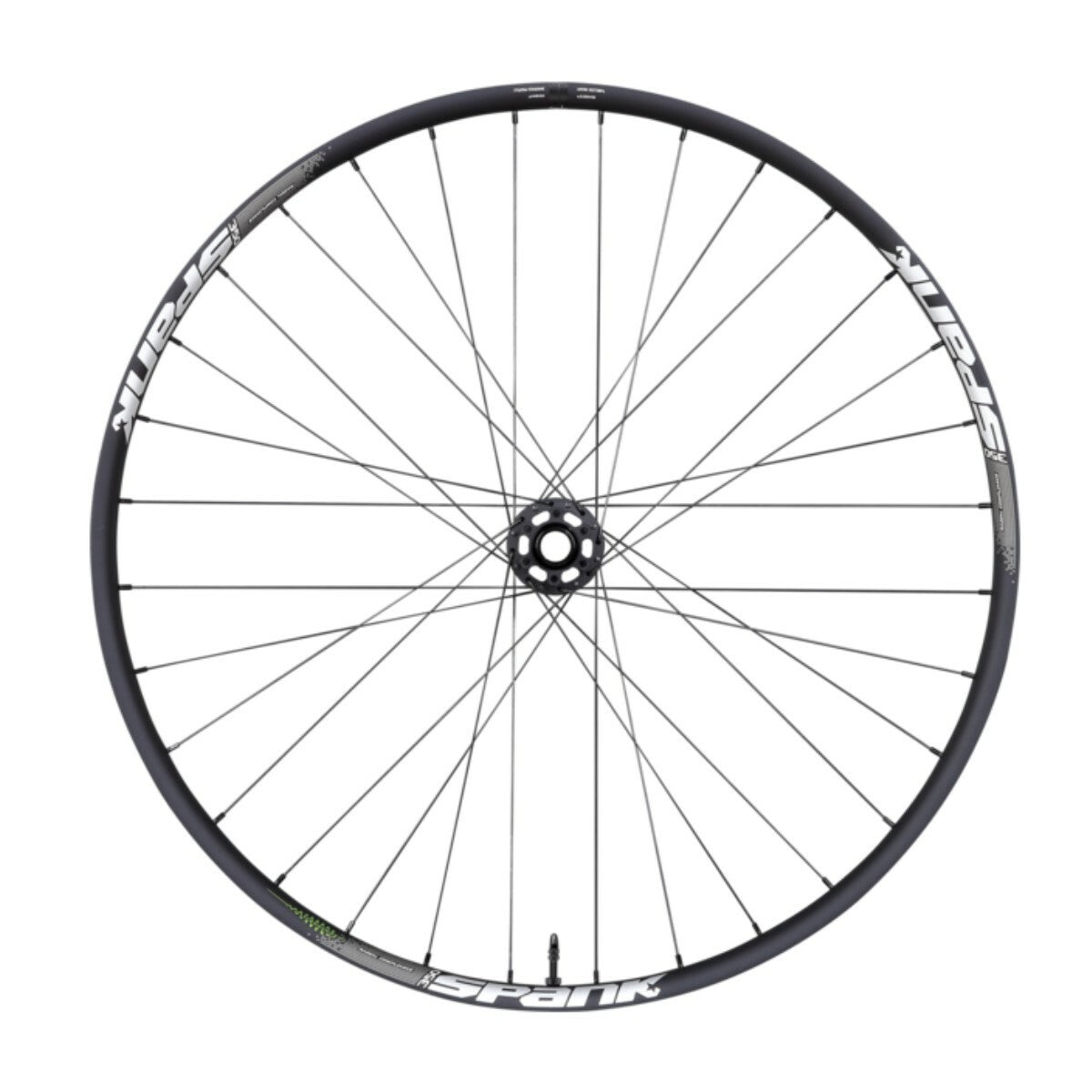 Spank 350 Vibrocore Front Wheel 29" Black/Silver logo 15x100mm Thru-Axle 32H 1