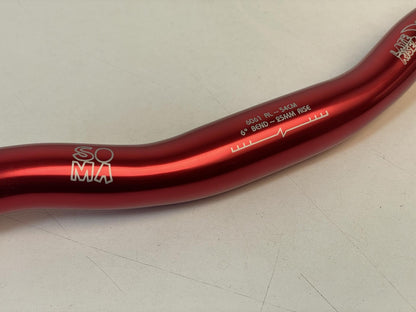 NOS Soma Late Riser Handlebars 540mm x 25mm x 25.4mm Clamp - Red Anodized 4