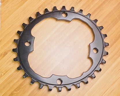 absoluteBLACK OVAL 94bcd N/W Chainring 4-Bolt SRAM 30t - Black 3