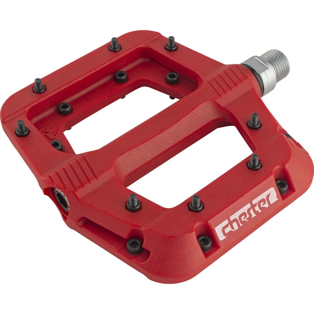 Raceface Chester Small Platform Pedals Body: Nylon Spindle: Cr-Mo 9/16" Red Pair 2