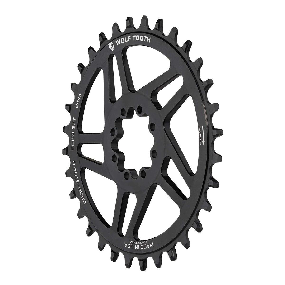 Wolf Tooth Direct Mount Chainring 28T Drop-Stop B for SRAM 8-Bolt Cranksets 3mm 5