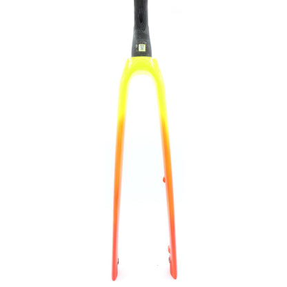 Trek Project 1 Madone SLR Gen 6 Disc Fork 45mm Radioactive Coral to Yellow Fade 2