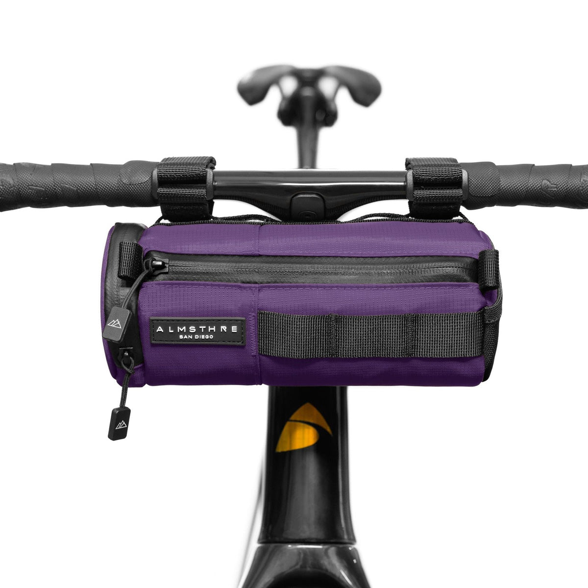 ALMSTHRE Compact Bar Bag – Sterling Violet | Hard-Shell Bike Handlebar Bag with 1