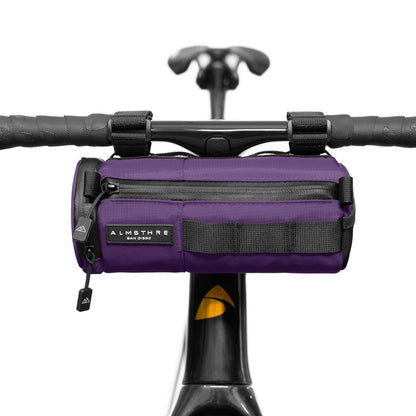 ALMSTHRE Compact Bar Bag – Sterling Violet | Hard-Shell Bike Handlebar Bag with 1