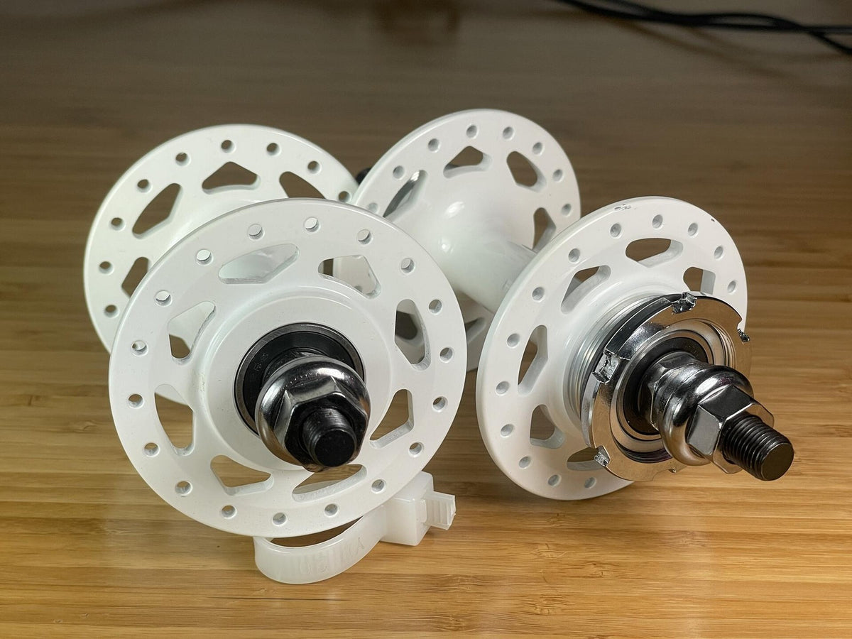 Unused COBRA Track/Fixie/BMX 36h Hub Set 100/120mm Fix / Free White Powder Coat 2