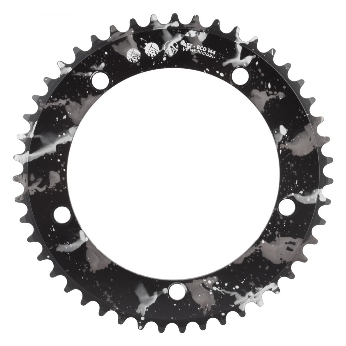 Origin8 Splat Track Chainring 47T 144mm 5-Bolt Black 1