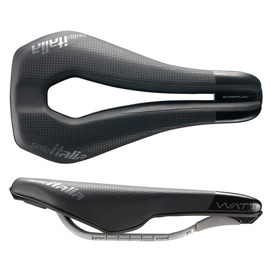 Selle Italia WATT Gel Superflow Saddle, U3 IDmatch, Ti 316 Rails, DuroTek, Black 1