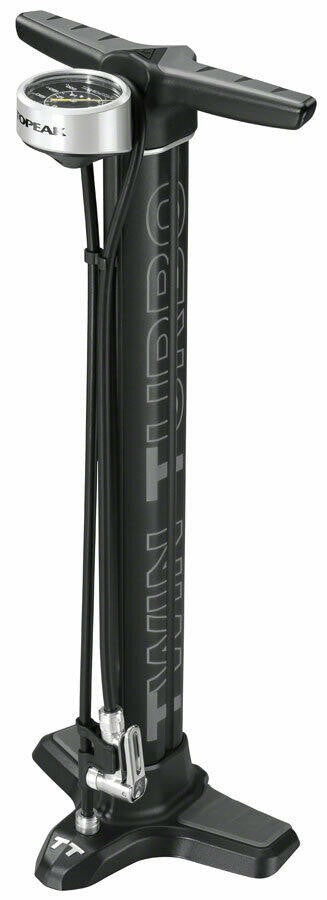 Topeak Joe Blow Twin Turbo Floor Pump SmartHead Presta/Schrader Black - TJB-TT1 1