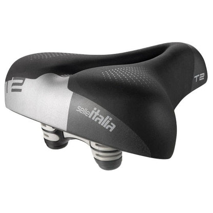 Selle Italia T 2 Flow Saddle, L2 IDmatch, FeC Alloy Rail, Soft-Tek, Black 1