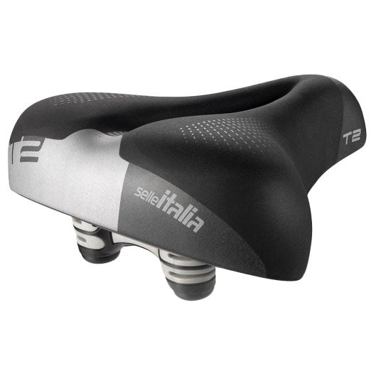 Selle Italia T 2 Flow Saddle, L2 IDmatch, FeC Alloy Rail, Soft-Tek, Black 1