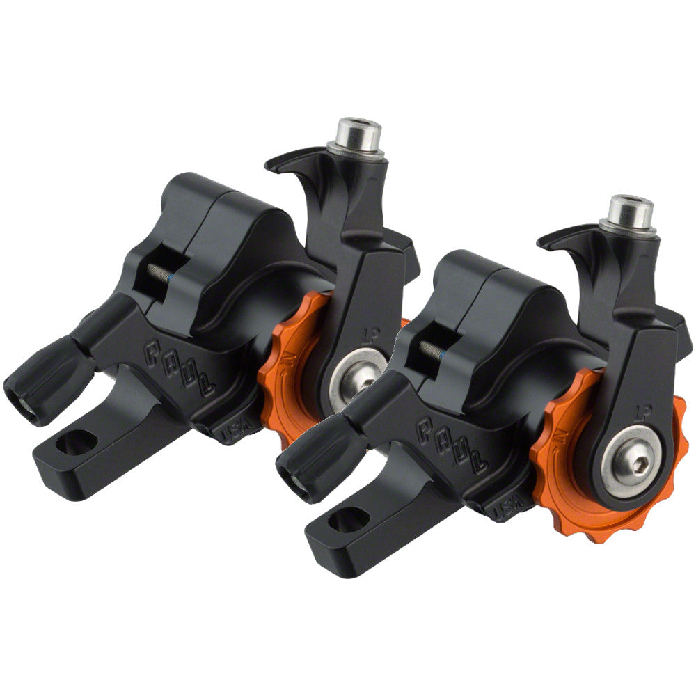 Paul Component Engineering Klamper Disc Caliper Bundle Long Pull, Black/Orange, 1