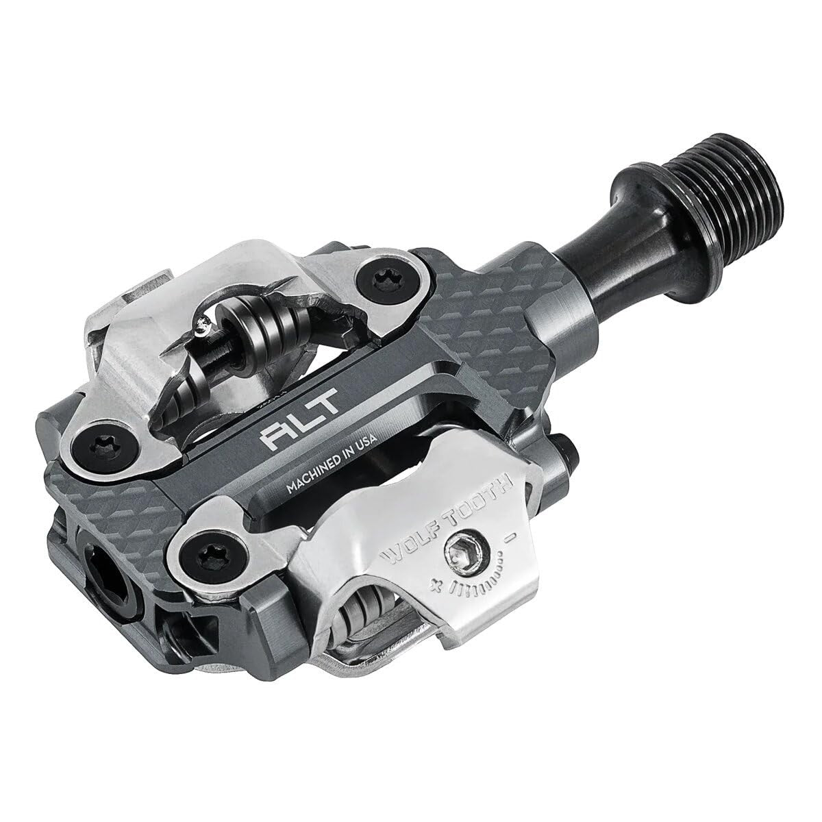 Wolf Tooth MK0 ALT XC Dual-Sided Clipless Pedals Alloy Shadow Gray Shimano SPD 2