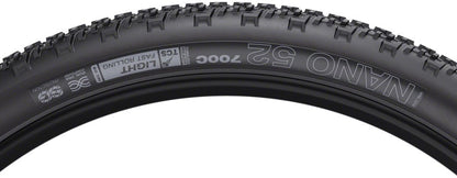 WTB Nano Tire - 700 x 52, TCS Tubeless, Folding, Black, Light/Fast Rolling, Dual 2