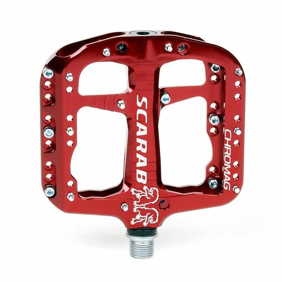 Chromag Scarab Platform pedals Bushing and sealed bearings Aluminium body Red 1