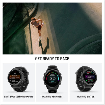 Garmin Forerunner 570 Watch 42mm Slate Grey/Translucent Black Silicone 4