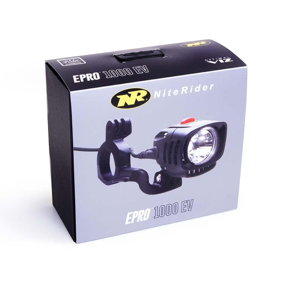 NiteRider EPro 1000 E-Bike Headlight – 1000 Lumen Hardwired Electric Bike Light, 5