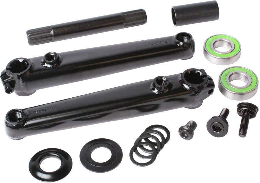 Sunday Saker V2 3-Piece Crankset - 155mm, RHD/LHD, 19mm Mid BB, Black BMX Bike 1