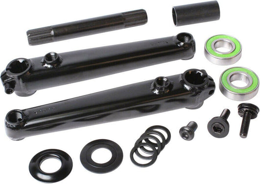 Sunday Saker V2 3-Piece Crankset - 155mm, RHD/LHD, 19mm Mid BB, Black BMX Bike 1