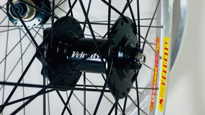 Velocity AeroHEAT 26" MTB Wheelset 32h 8-10 Speed 100/135 - Black/Silver 6