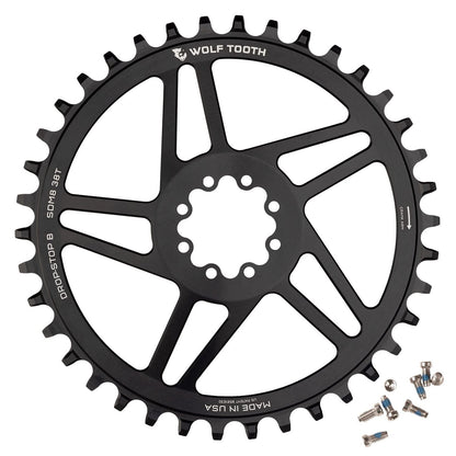 Wolf Tooth Direct Mount Chainring 38T Drop-Stop B for SRAM 8-Bolt Cranksets, 6mm 1