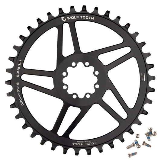 Wolf Tooth Direct Mount Chainring 38T Drop-Stop B for SRAM 8-Bolt Cranksets, 6mm 1