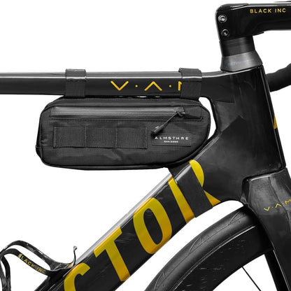 ALMSTHRE Compact Bike Frame Bag – Midnight Black | Weather-Resistant, Waterproof 1