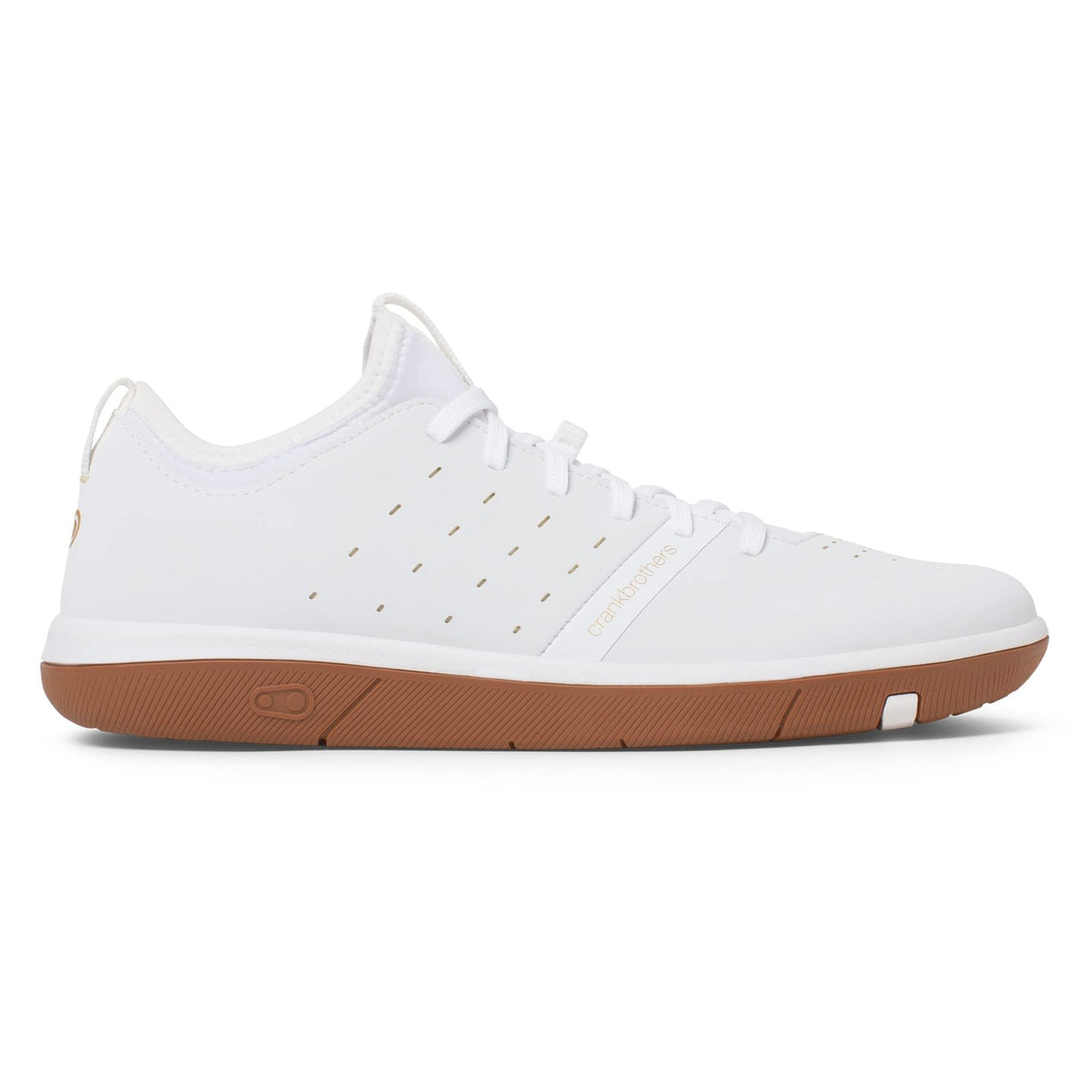 Crank Brothers Mountain Shoes STAMP STREET LACE WHITE / GOLD - GUM OUTSOLE 8.0 5