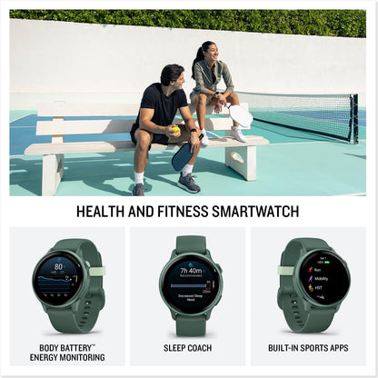 Garmin vivoactive 6 Fitness GPS Smartwatch AMOLED Display Metallic Jasper Green 3