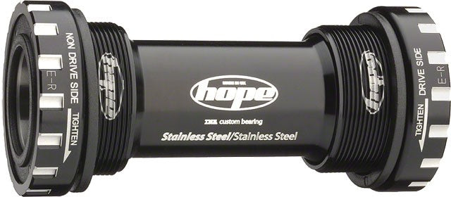Hope BSA Threaded Bottom Bracket - 68/73, For 24mm Spindle, Stainless, Black 1