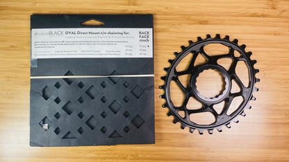 absoluteBLACK OVAL Direct Mount n/w Chainring Race Face Cinch 32t - Black 1