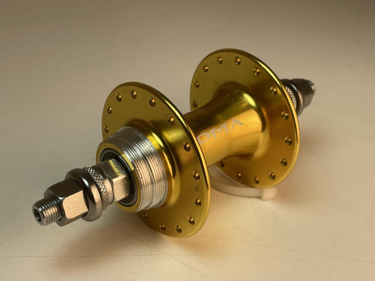 NOS Soma Somax Rear Track Hub 32h x 120mm Fixed/Fixed - Gold Anodized 2