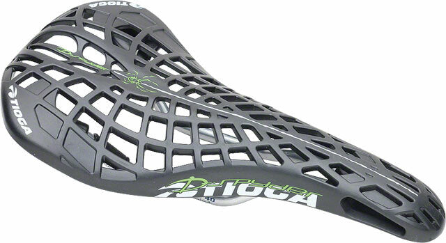 Tioga D-Spyder BMX Saddle Hollow Chromoly Rails Black 1
