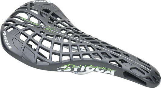 Tioga D-Spyder BMX Saddle Hollow Chromoly Rails Black 1